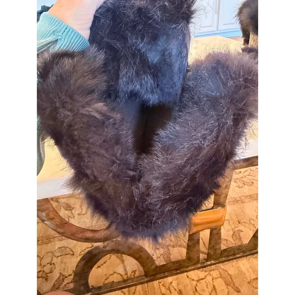 Coach Jennie Brown Signature C Monogram Faux Fur Trim Snow Boots Q522 Womens 7B